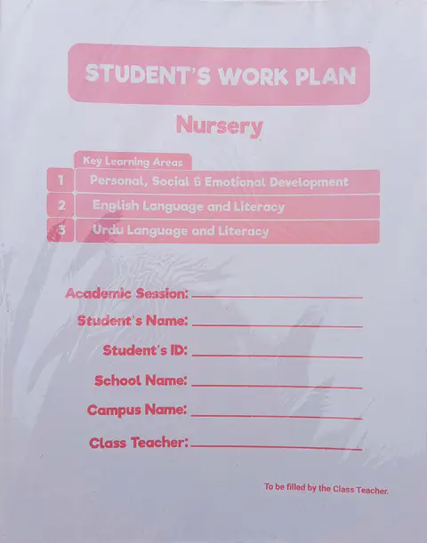 Allied Schoolss Student Work Plan SWP Nursery All Subjects textbook cover — official Allied School Student Work Plan curriculum book