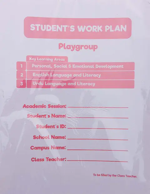 Allied Schoolss SWP Playgroup Student Work Plan All Subjects textbook cover — official Allied School Student Work Plan curriculum book