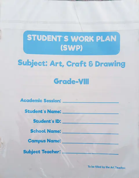 Student Work Plan SWP Class 8 Grade Viii All Subjects Allied Schools textbook cover — official Allied School Student Work Plan curriculum book