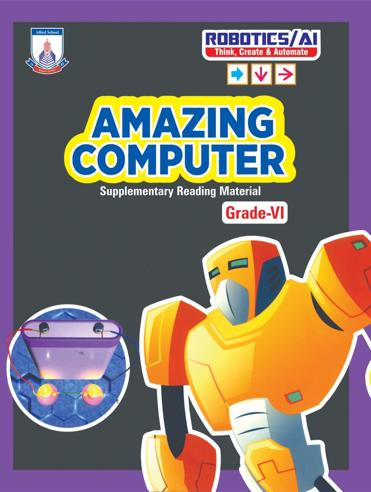 Amazing Computer For Grade 6 textbook cover — official Allied School Class 6 curriculum book