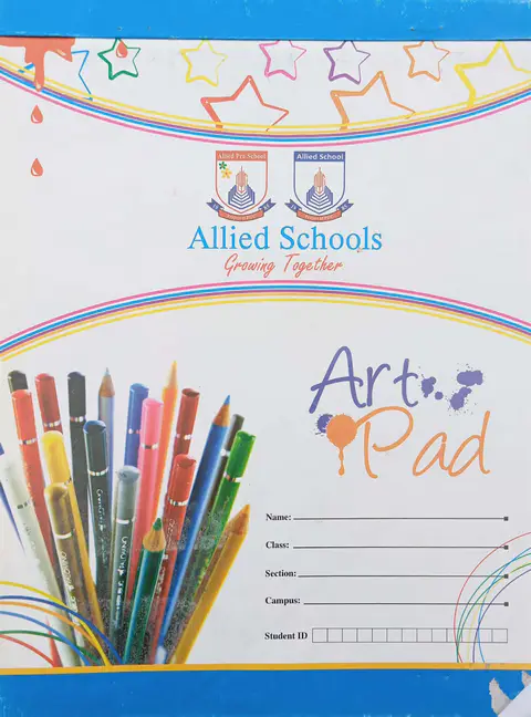 Art Pad Allied Schools textbook cover — official Allied School Art & Crafts curriculum book