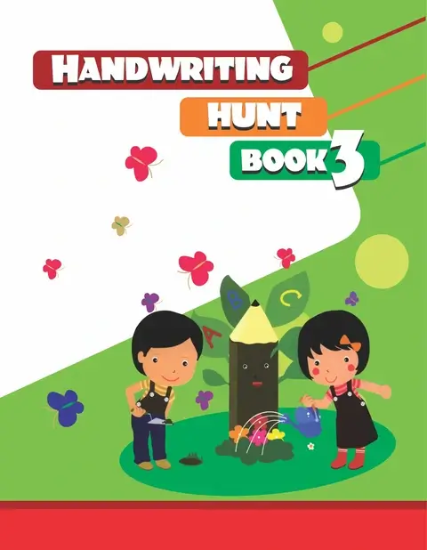 Handwriting Hunt Book For Grade 3 textbook cover — official Allied School Class 3 curriculum book