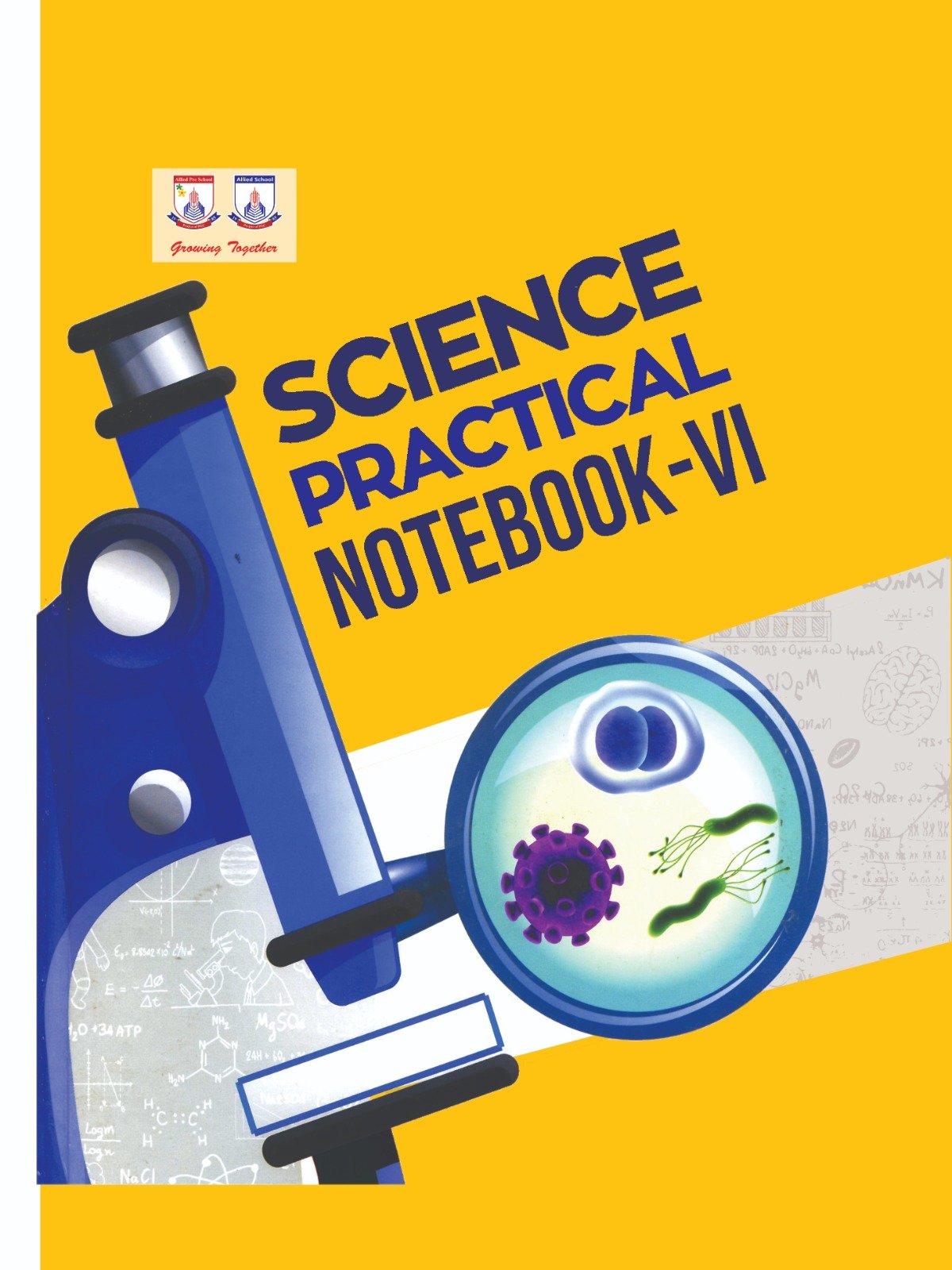 Science Practical Notebook For Grade 6 textbook cover — official Allied School Class 6 curriculum book