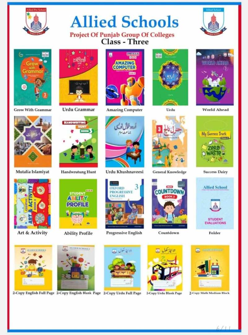 Grade 3 Book Pack textbook cover — official Allied School Book Packs curriculum book