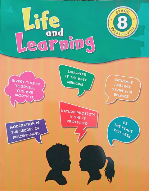 Life And Learning Stage 8 Allied Schools textbook cover — official Allied School Class 8 curriculum book