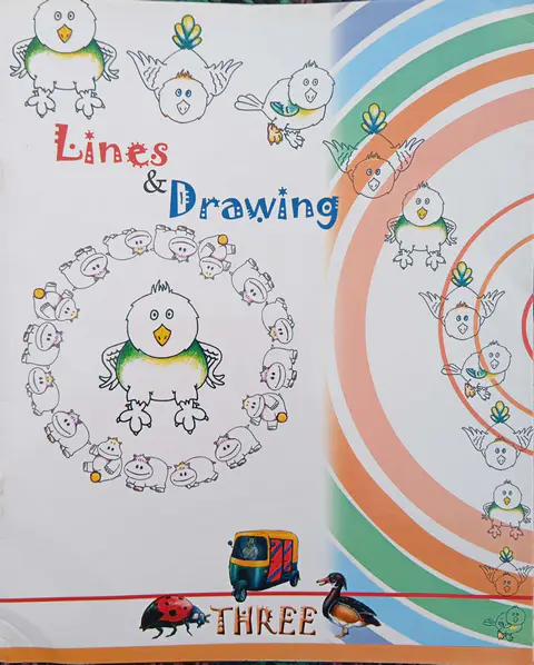 Lines Drawing 3 Allied Schools textbook cover — official Allied School Art & Crafts curriculum book