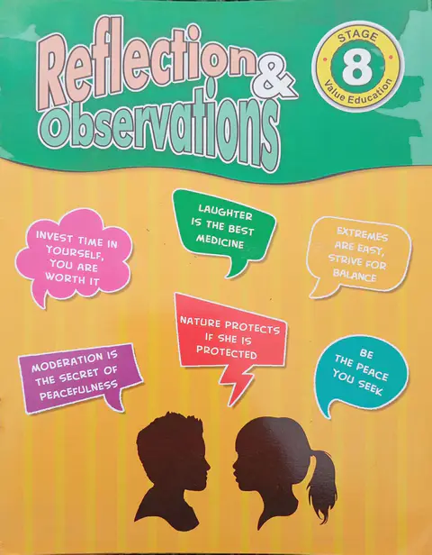 Reflection Observations Stage 8 Allied Schools textbook cover — official Allied School Class 8 curriculum book