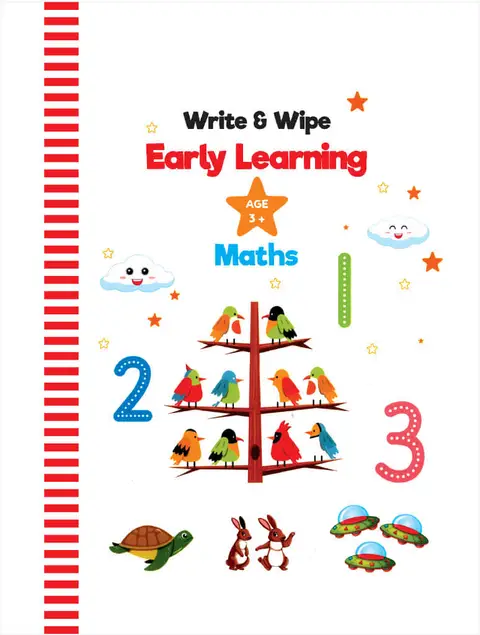 Math Write And Wipe textbook cover — official Allied School Playgroup curriculum book